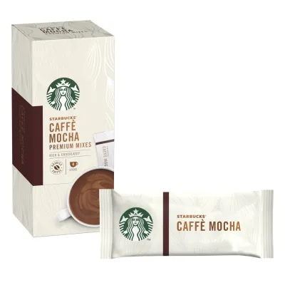 STARBUCKS Caffè Mocha Premium Coffee Mix, 88g Box of 4 x 22g Sticks