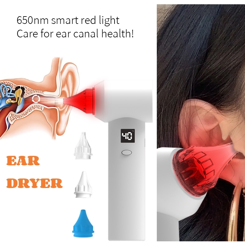 Ear Dryer Ear Water Drying Aid with Red Light Therapy Electronic Ear Fluid Remover for Swimmers Water Sports Ear Blowing Device ราคา 1,813 บาท*ส่งฟรี
