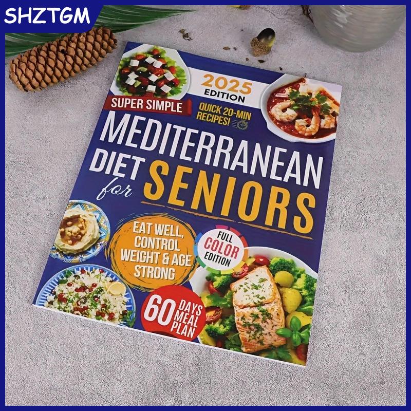 【SHZTGM】 Sách dạy nấu ăn Địa Trung Hải đơn giản và dễ dàng cho người cao niên, cuốn sách công thức Địa Trung Hải