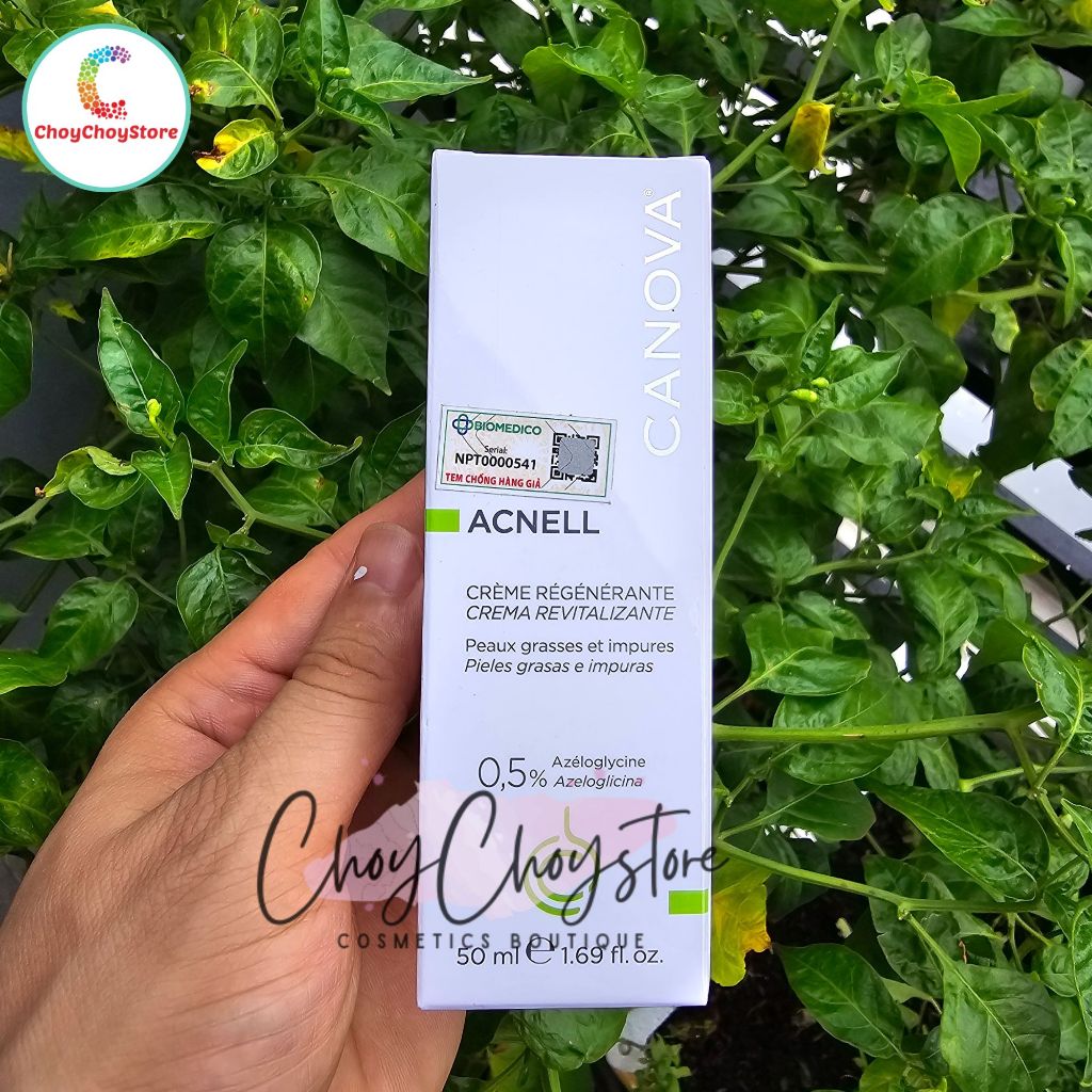 (TEM CTY) Kem ngừa mụn Canova Acnell 50mL dùng ban đêm dành cho da mụn - Sản phẩm chăm sóc da ban đêm, giúp ngăn ngừa hình thành mụn trứng cá và mụn đầu đen dành cho da bị mụn trứng cá, da dầu, da hỗn hợp, da kích ứng và da nhạy cảm.