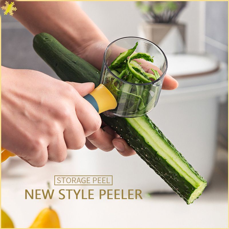 Đa-Chức Năng Lưu Trữ Loại Lắc Và Chiến Đấu Lớn Thép Không Gỉ Lột Peeler Với Lưu Trữ Bin Rau Và Trái Cây Cạo Peeler-LBe