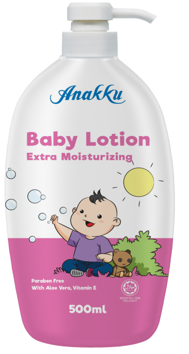 Original Anakku Extra Mild & Extra Moisturizing Baby Lotion Losyen Bayi (500ml) L500