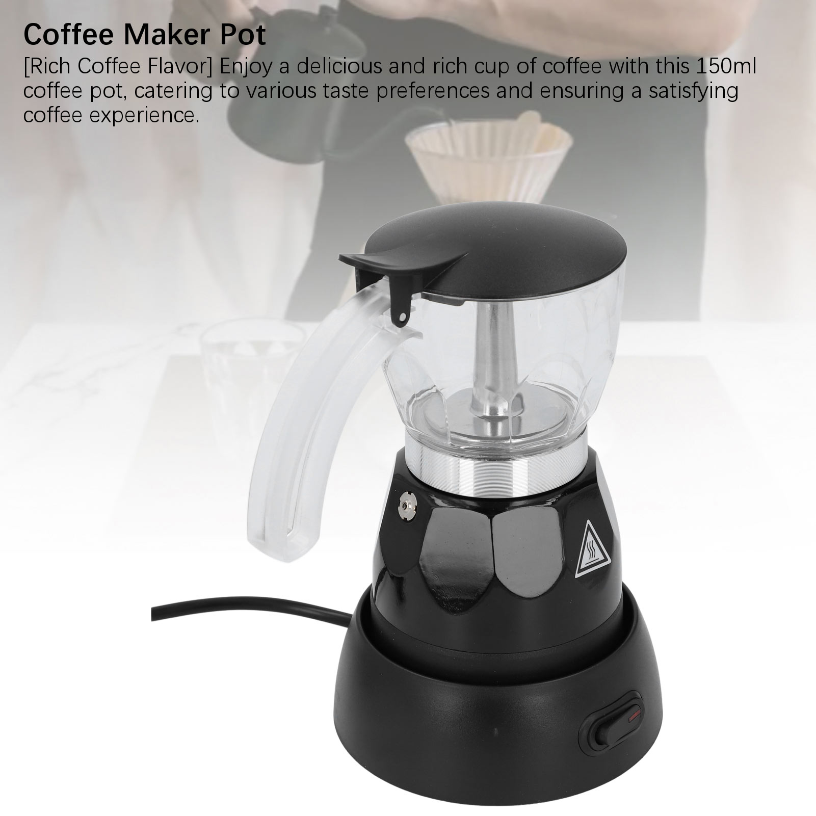 Nhà Bếp Cao Cấp Mokas Nồi 150Ml Phong Cách Thực Tế Máy pha cà phê Điện Nồi Cho Nhà Bếp Văn Phòng Đi Du Lịch Cà Phê Cửa Hàng