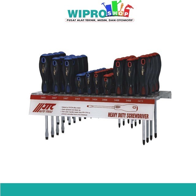Jtc 3470S-HEAVY DUTY SCREWDRIVER SET Harga 5,506,737 rupiah*Gratis Ongkir