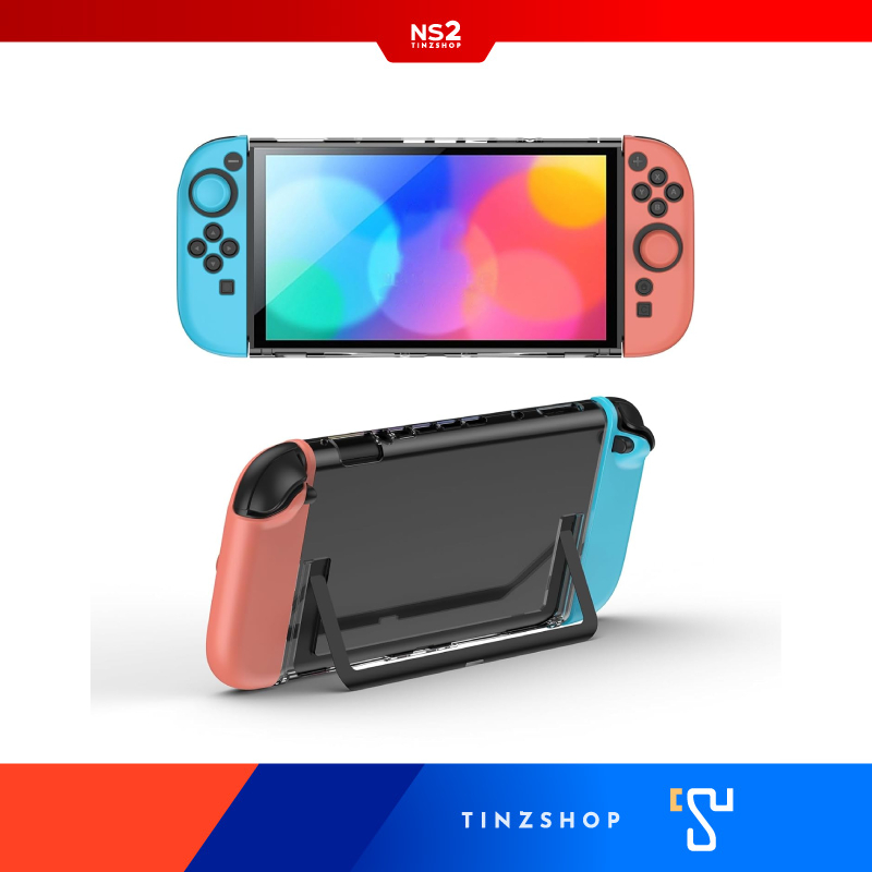 [Switch2] Tinzshop Nintendo Switch 2 Iine L1090, L1091 Transparent Pc Back Case + Silicone Joypad Case, Sw2 Silicone Case ราคา  289 บาท*ส่งฟรี