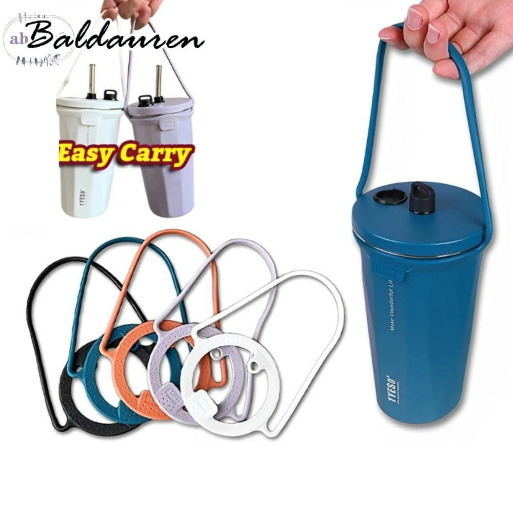 BALDAUREN ที่จับขวด AHOUR1, สายรัดถ้วยกาแฟซิลิโคนกันลื่น, นำกลับมาใช้ใหม่ได้ Multi-Purpose Mobile Tea Milk Container Non-leakable reusable Coffee MUG ราคา 26 บาท*ส่งฟรี