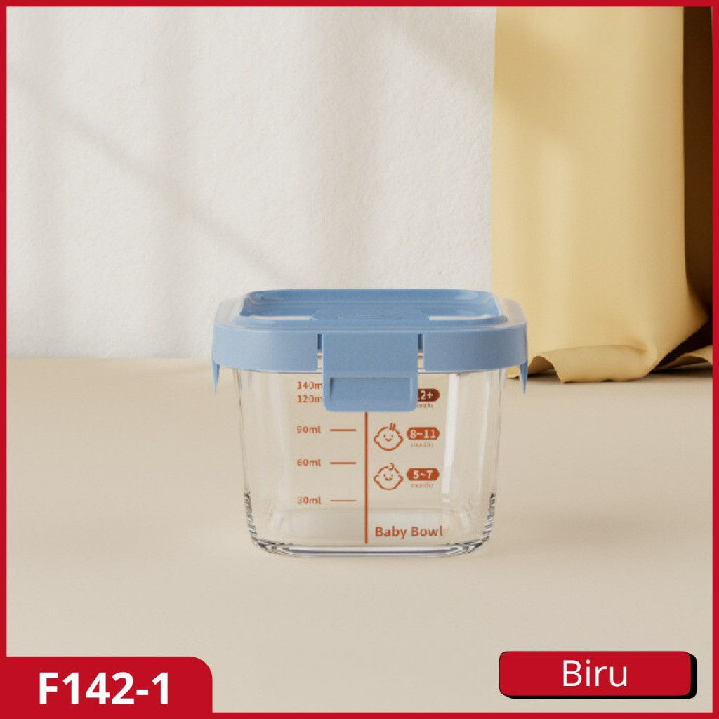 ZOWOKI Baby Food Container Mpasi Tempat Mpasi Kaca Container Mpasi Tahan Panas Bayi Wadah Mpasi Kaca Penyimpanan