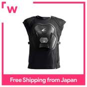 Komine Motorcycle Armored Vest, Level 2, Black, XL Size