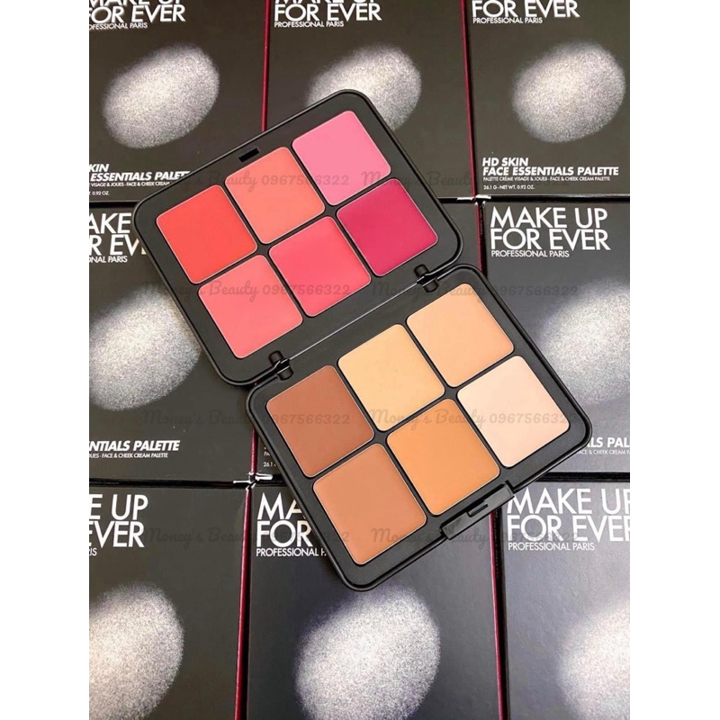 Bảng Kem Nền Và Má Hồng Kem MakeUpForEver MUFE ULTRA HD 12 ô