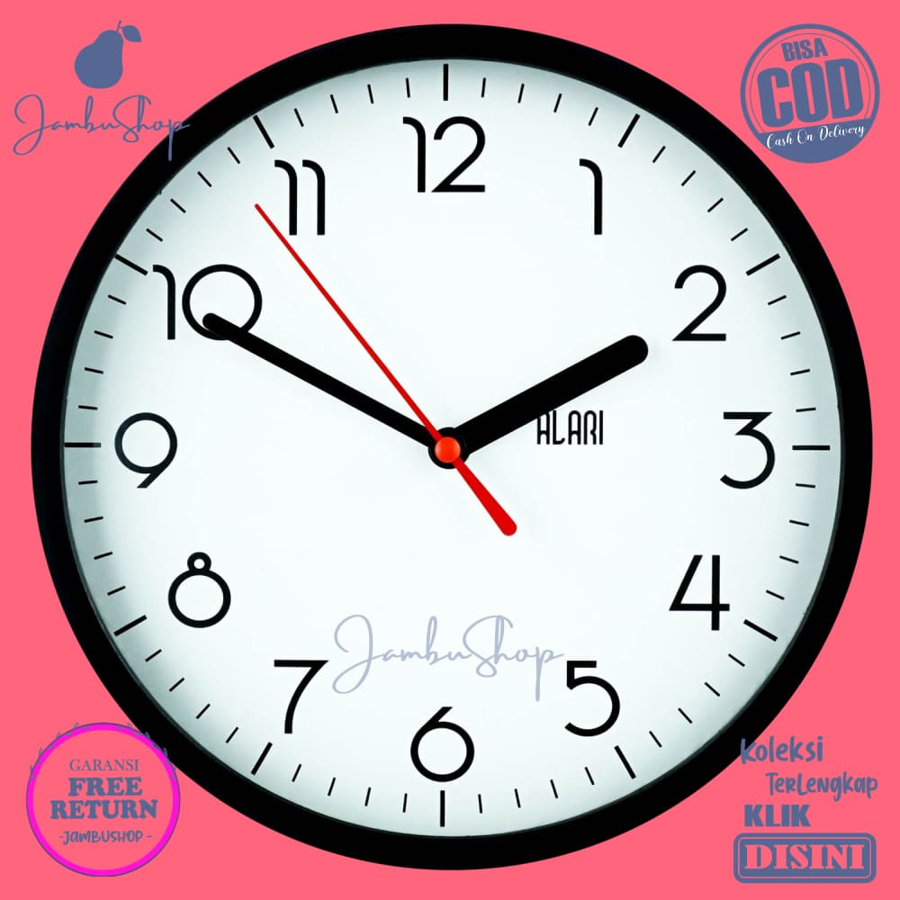 Jam Dinding Quartz Minimalis Minimalis Hitam Putih AL1241-1668 Dekorasi Dinding Minimalis Besar