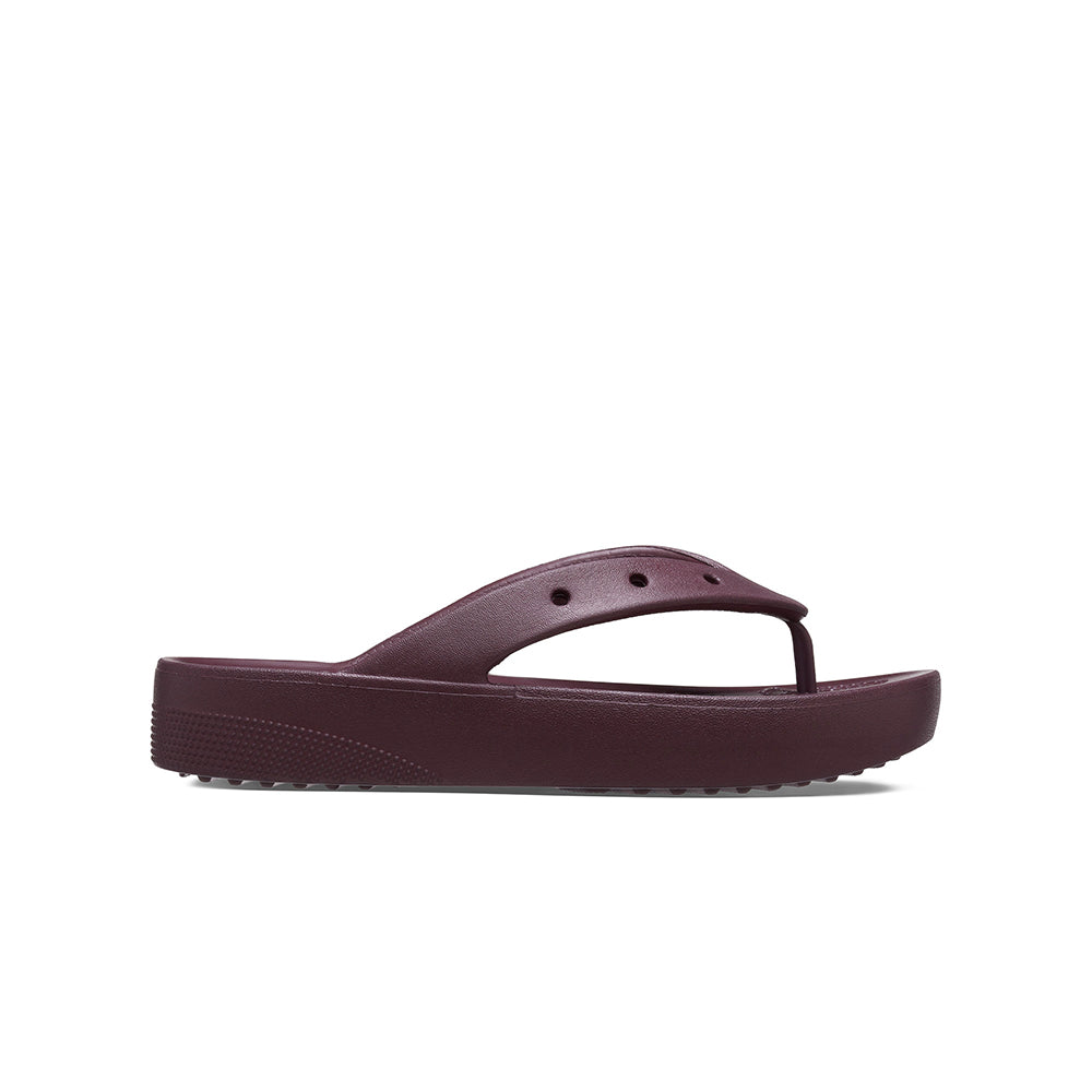Dép Xỏ Ngón Nữ Crocs Classic Platform - Dark Cherry