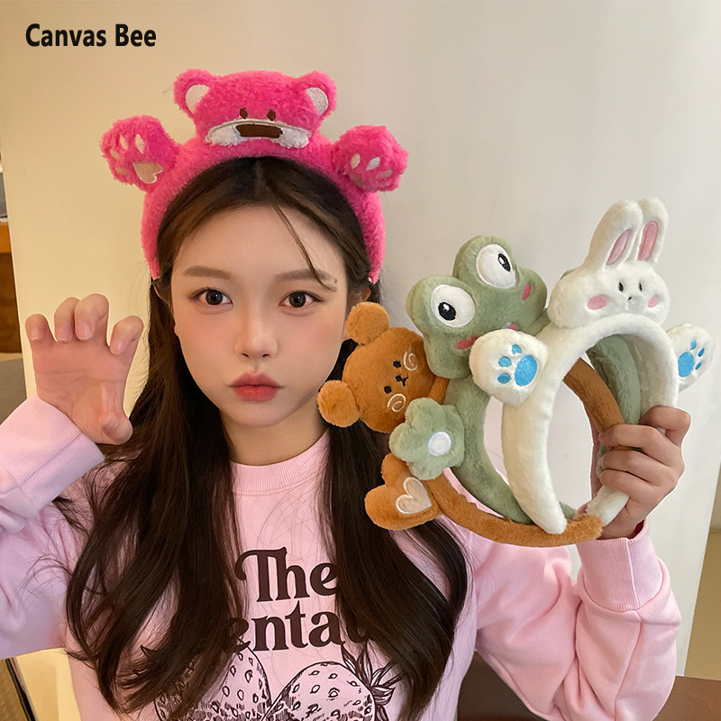 【FreeShipMAX-Canvas Bee】Băng đô rửa khuôn mặt hoạt hình dễ thương hình con ong vải băng đô nữ băng đô người nổi tiếng trên mạng Băng đô đầu gấu hình con thỏ băng đô Băng Đô kẹp tóc