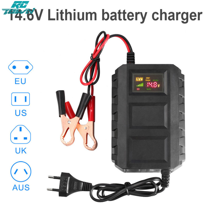 2024new! 12V 14.6V Bộ Sạc Pin Lithium LiFePO4 12.8V pin lithium sắt Phosphate sạc 20-100ah sạc