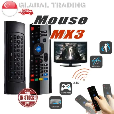 [Local Seller] MX3 2.4G Wireless Air Mouse with Keyboard Smart Remote Control for Android iOS TV Box Smart TV PC Laptop PS3 Xbox Projector