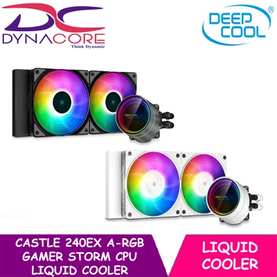 DYNACORE - Deepcool CASTLE 240EX A-RGB GAMER STORM CPU LIQUID COOLER [Supports INTEL and AMD socket mounting, including TRX4/TR4/AM4]