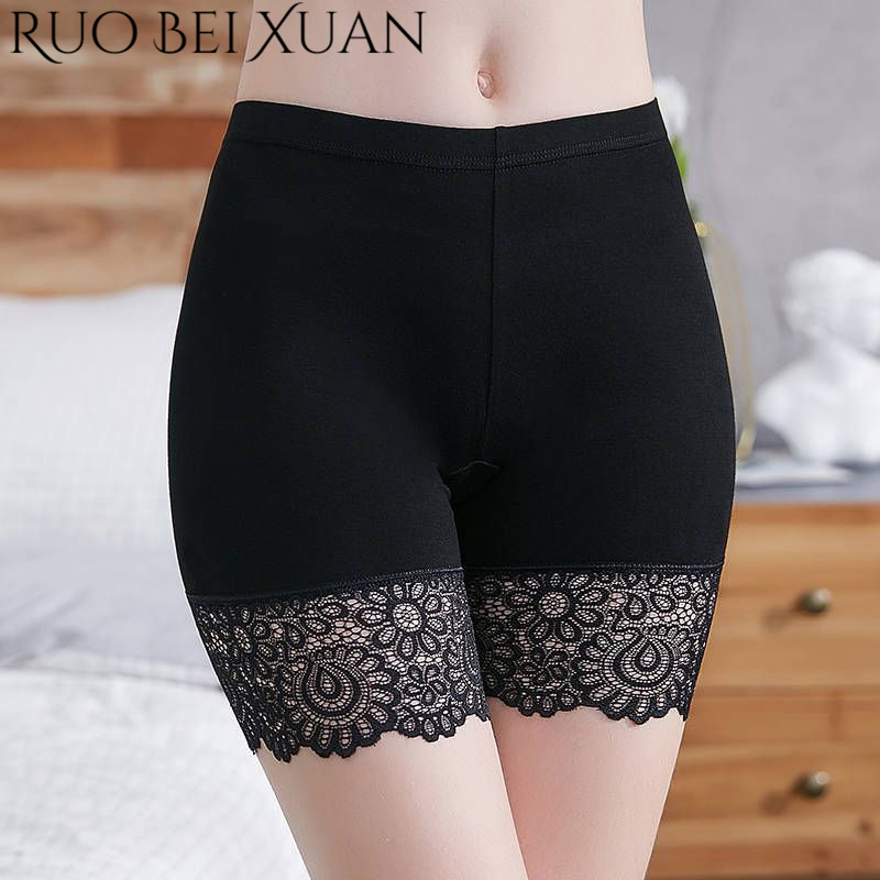 Ruo Bei Xuan Lace Trim High-Waist Comfortable Shorts for Women ราคา 83 บาท*ส่งฟรี