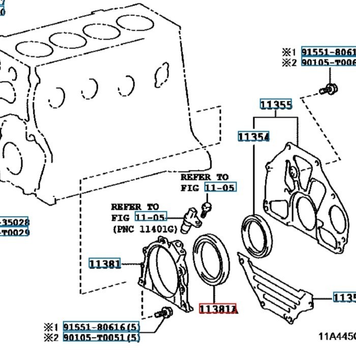 seal kruk as Crankshaft belakang Hiace Premio 1GD 90311-95015/T0046 Harga 500,000 rupiah*Gratis Ongkir