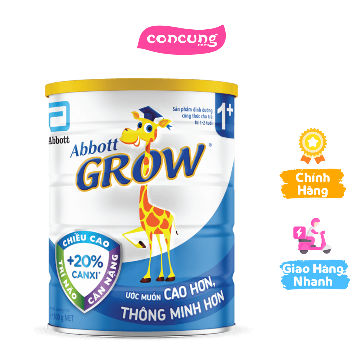 Sản phẩm công thức dinh dưỡng cho trẻ từ 1-2 tuổi: Abbott Grow 1+