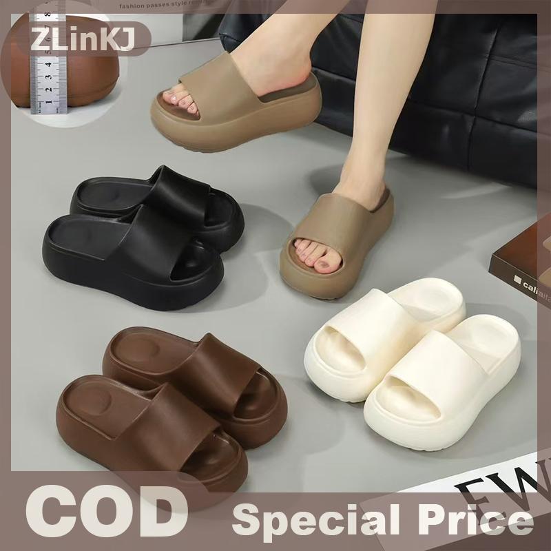 ZLinKJ รองเท้าแตะพื้นหนาเพิ่มความสูงของผู้หญิงสำหรับกลางแจ้งฤดูร้อนรองเท้านุ่มสบายและทันสมัย - ยี่ห้อ ZLINKJ ราคา 131 บาท*ส่งฟรี