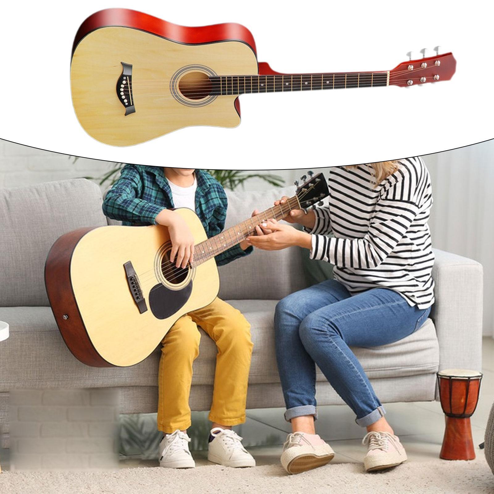 BNMUSIC 38inch Beginner Acoustic Guitar 6 Strings Full and Bright Tone Easy to Learn Portable Musical Instrument for Kids Teens Gift