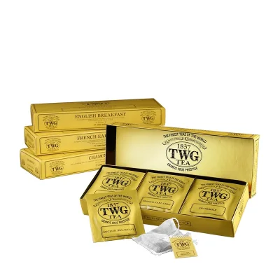 TWG TEABAGS - CLASSIC TEABAG SELECTION - English Breakfast Tea, French Earl Grey and Chamomile - 3 Different Teas (GIFT WRAPPING AVAILABLE)