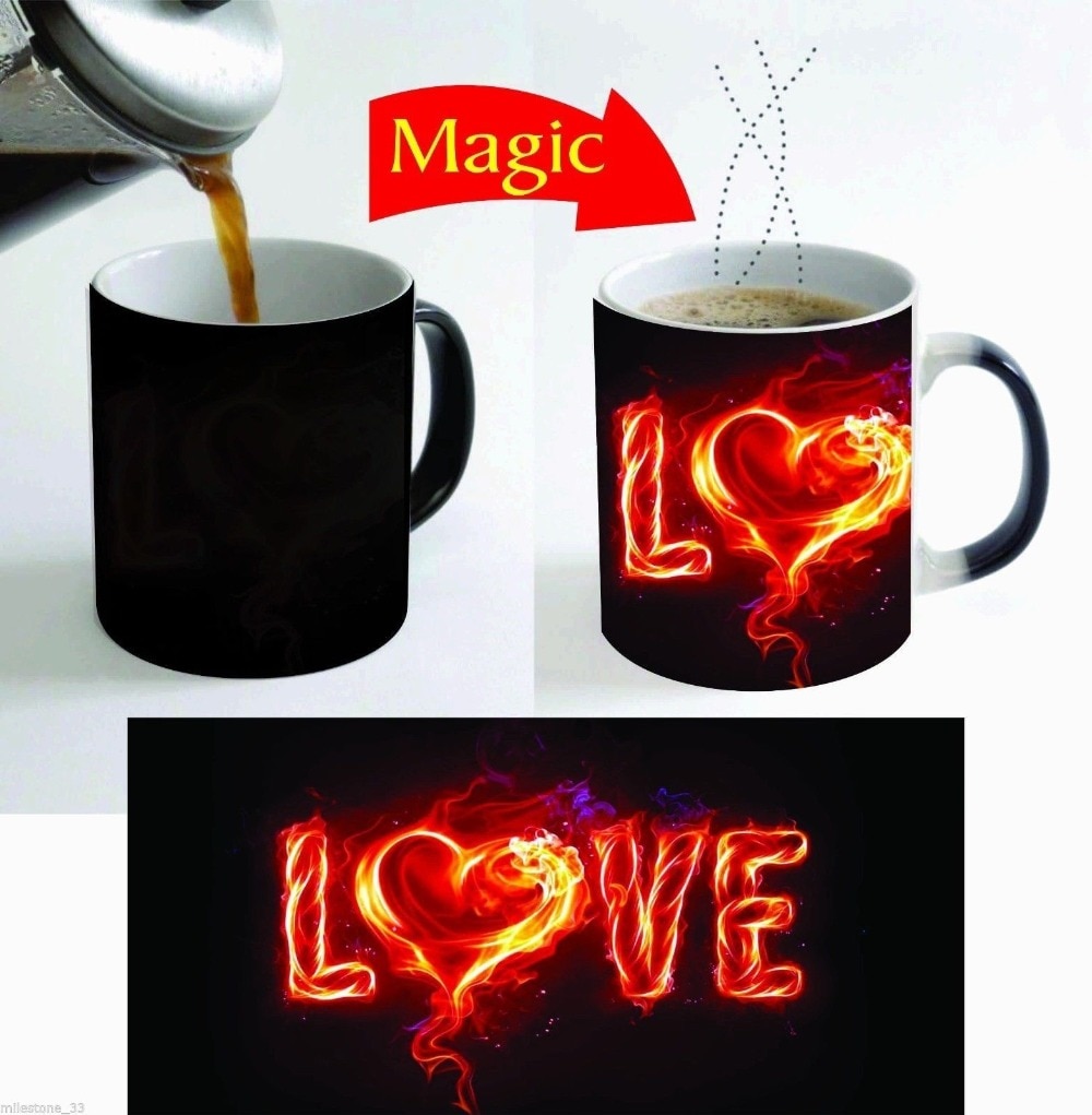 Love on Fire Mugs Girlfriend Boyfriend Lover Wife Husband Couples Cup Porcelain Coffee Mugen Wedding Engagement Valentines Gifts ราคา 645 บาท*ส่งฟรี