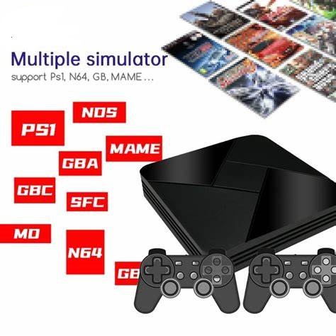 Máy chơi game đa năng RetroArch G5 PS1 NES Sega GBA kiêm Android TV Wifi (tay cầm ko dây God of war 