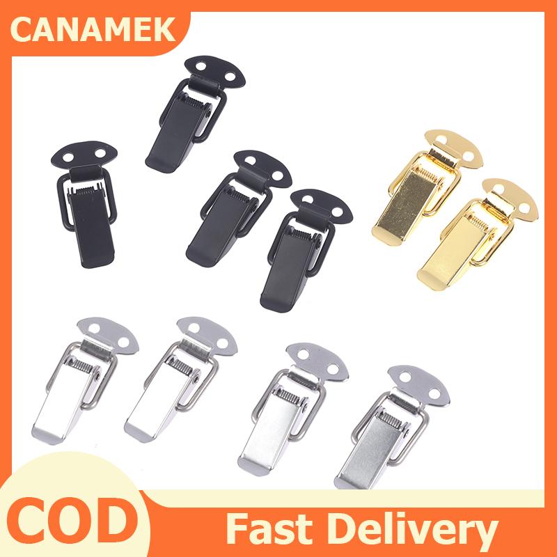 Canamek 2Pcs Luggage Flat Mouth Spring Lock Tool Box Lock Stainless Steel Small Lock