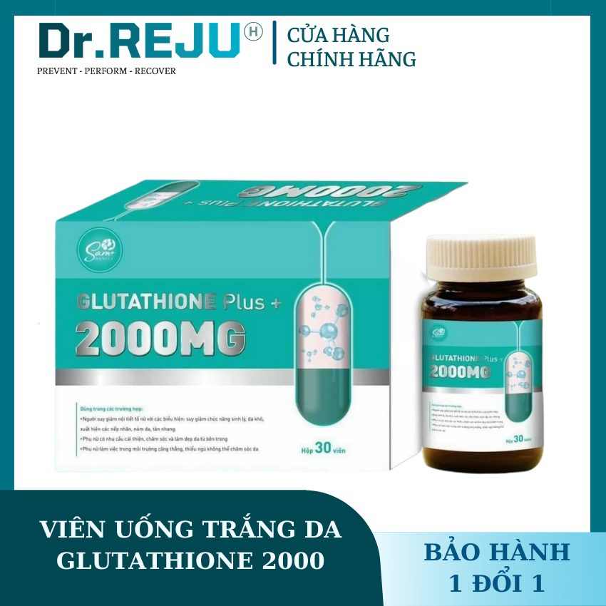 Chính Hãng Viên Uống Trắng Da Glutathione 2000 Dr.Reju D03 Hỗ Trợ Tăng