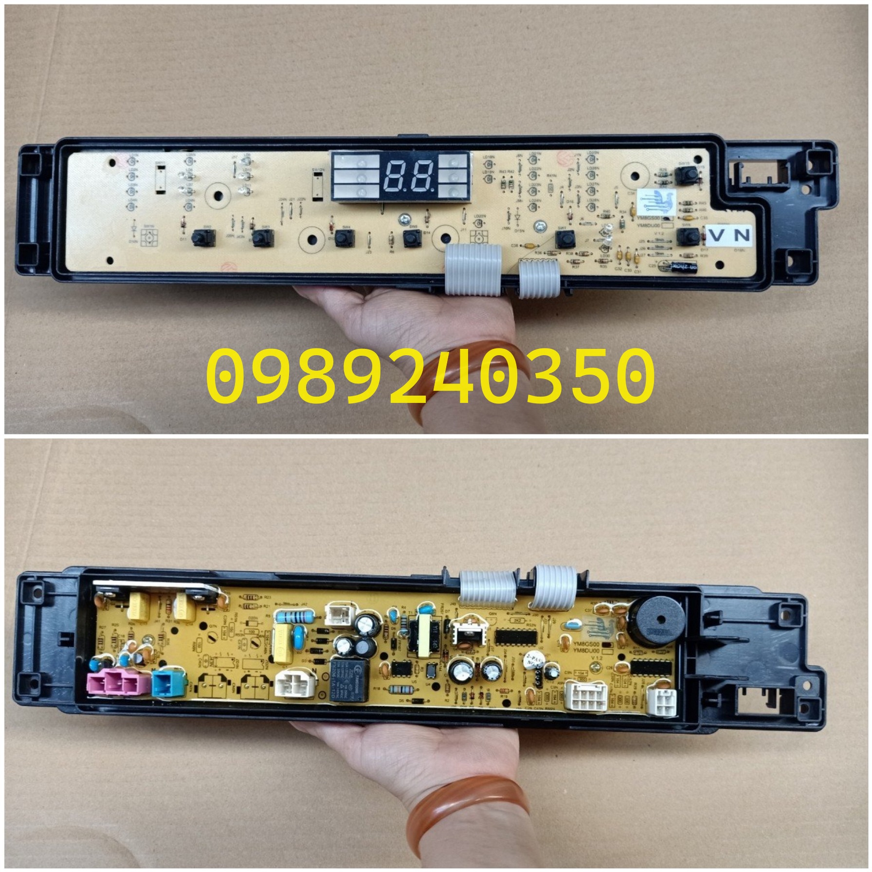 Bo mạch máy giặt panasonic na - f76vs9 7,6kg cửa đứng 7 phím