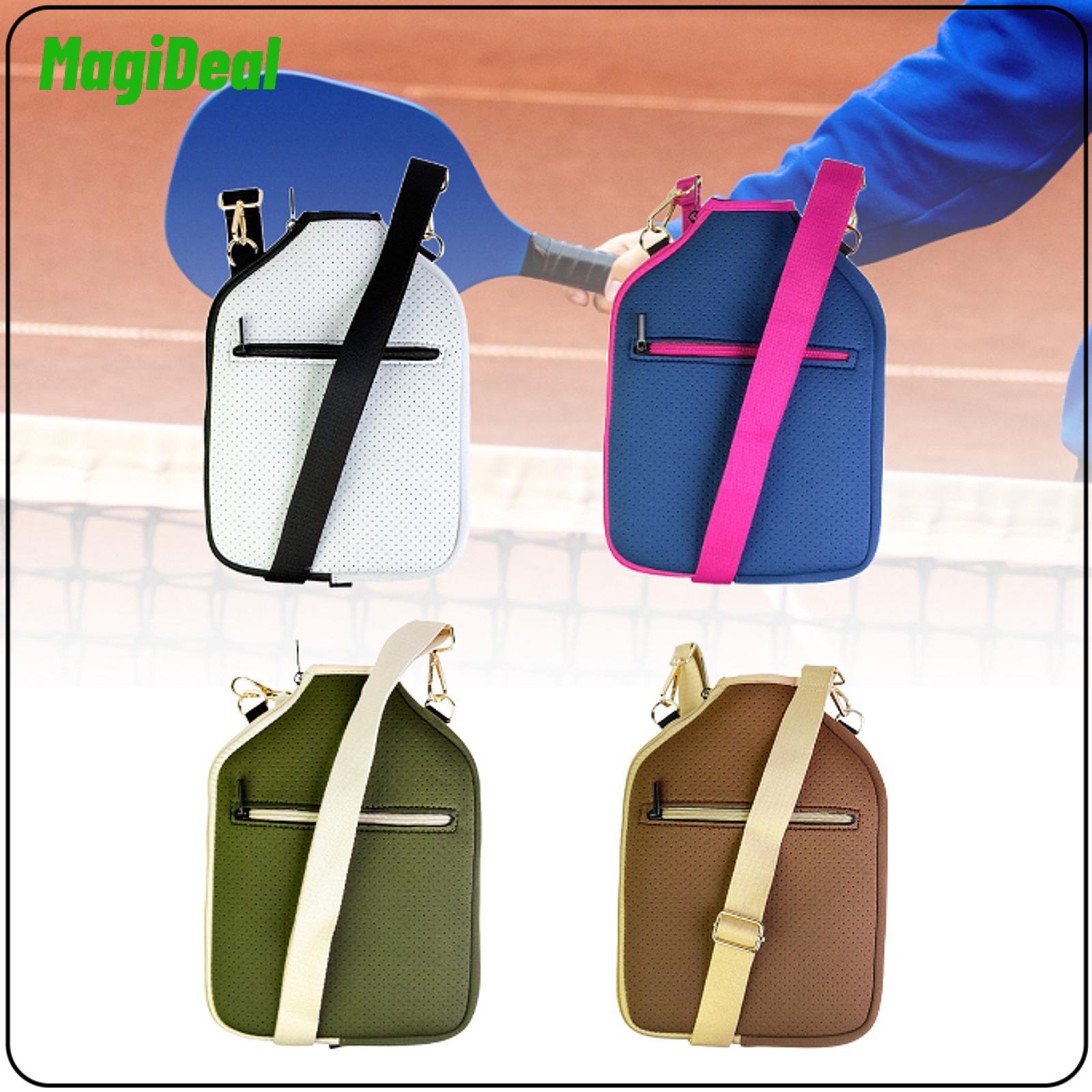 Neoprene Paddle Cover Racket Sleeve Portable Holder Lightweight with Storage Pocket Pickleball Head Cover