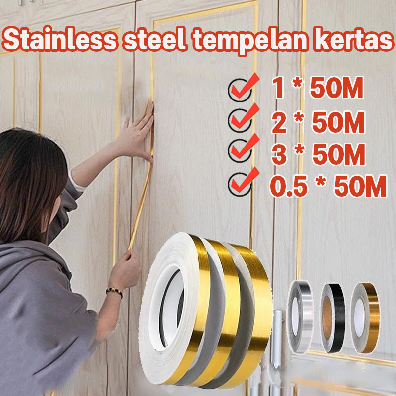 50M โ Roll Gulungan Sticker Dekorasi Lantai Strip