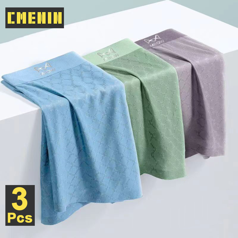 CMENIN MiiOW 3Pcs Ins Style Cotton Men Underpants Boxers Shorts Breathable Innerwear Man Underwear Boxer Men's Panties Bragas MW235 ราคา 341 บาท*ส่งฟรี