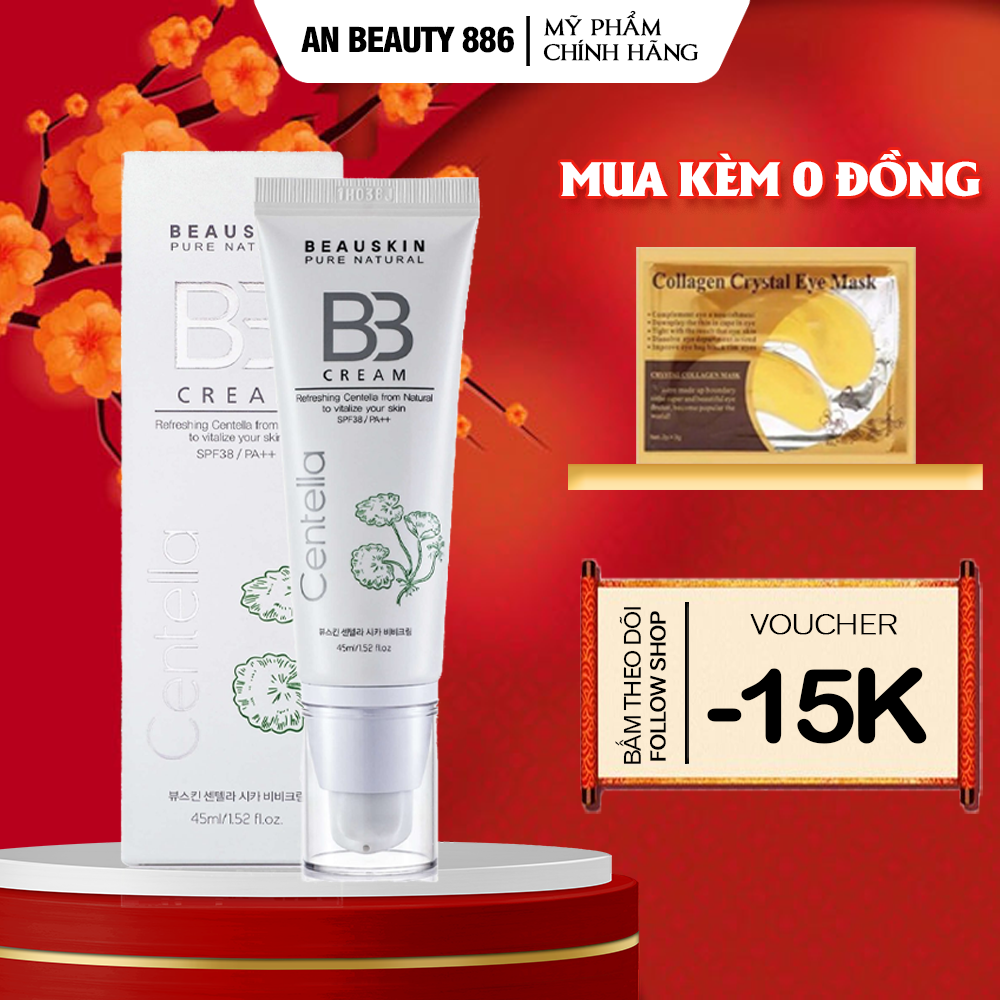 Kem Nền Mịn Nhẹ Kiềm Dầu Chống Nắng Beauskin Centella Cica BB Cream