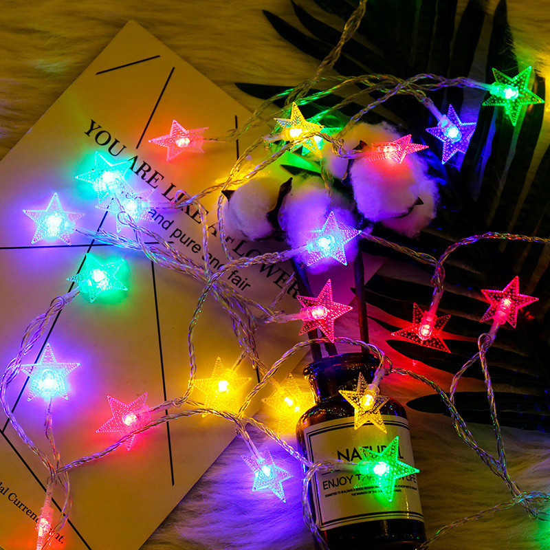 Lampu Tumblr Natal 8 Meter Bentuk Bintang Dekorasi Rumah Ruangan Star String Lights Lampu Tumblr Bintang Lampu Natal