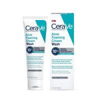 Sữa rửa mặt tạo bọt trị mụn CeraVe Acne Foaming Cream Cleanser với 4%/10% Benzoyl Peroxide Hydrating Facial Cleanser