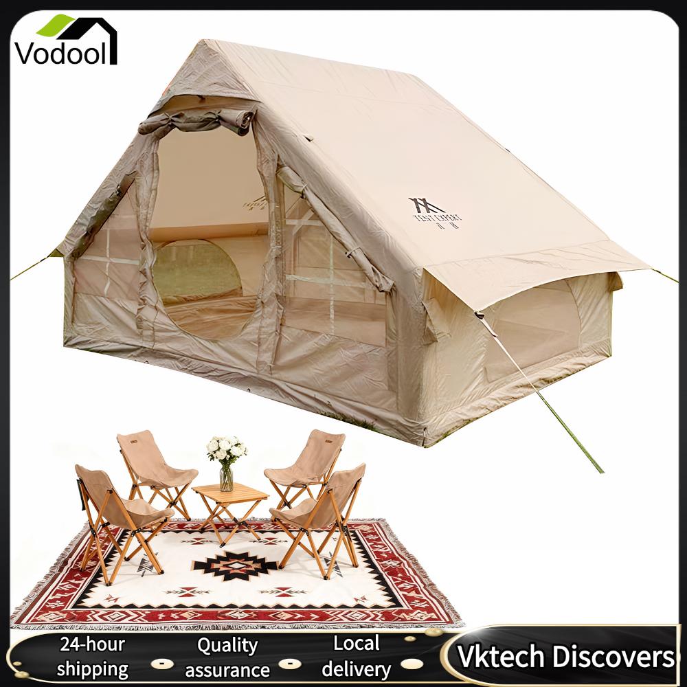 【Vodool】300D ผ้า Oxford เย็นสภาพอากาศ Blow-Up Air เต็นท์ W/ ปั๊มมือ Inflatable เต็นท์กันน้ำสำหรับ Camping Picnic Garden ราคา 13,512 บาท*ส่งฟรี