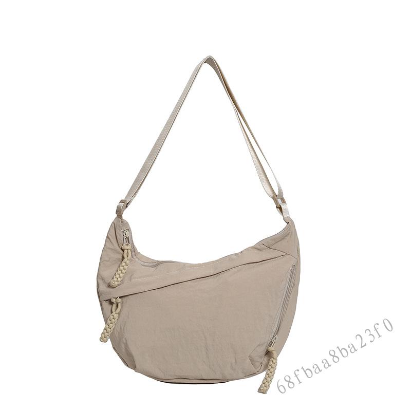 Túi đeo vai nylon màu trơn hợp thời trang - Túi đeo chéo đa năng dành cho nữ - 5
