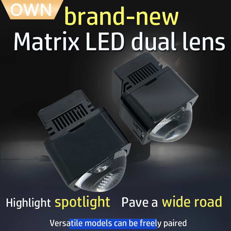 【Exclusive Limited Edition】 Own Djm 1.5 Matrix 42mm Bi Led Projector Lens Biled High Low Dual Beam Headlamp Motorcycle 1.5 Inch Square Module Motorbike