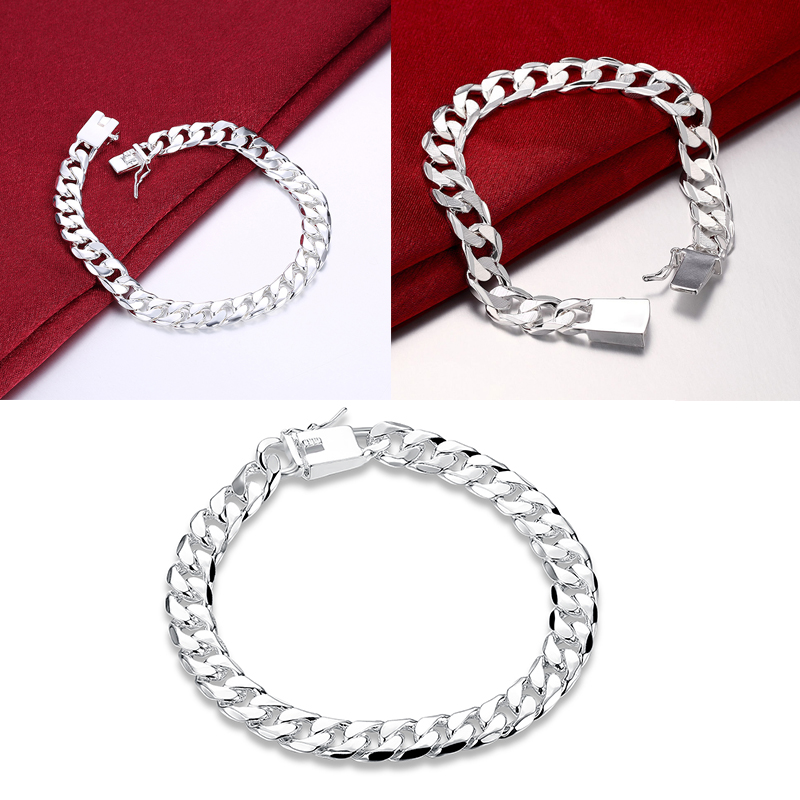 Cocotina 925 Mạ Bạc 925 Trang Sức Thời Trang Vòng Đeo Đeo Tay Tay Tôm Vòng Móc Lắc Tay Khóa Hùm K7U3