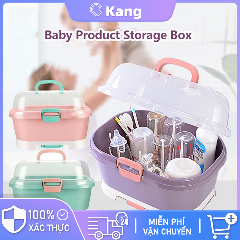 Giá khay úp bình sữa jupin có van thoát hơi ẩm baby bottle storage box