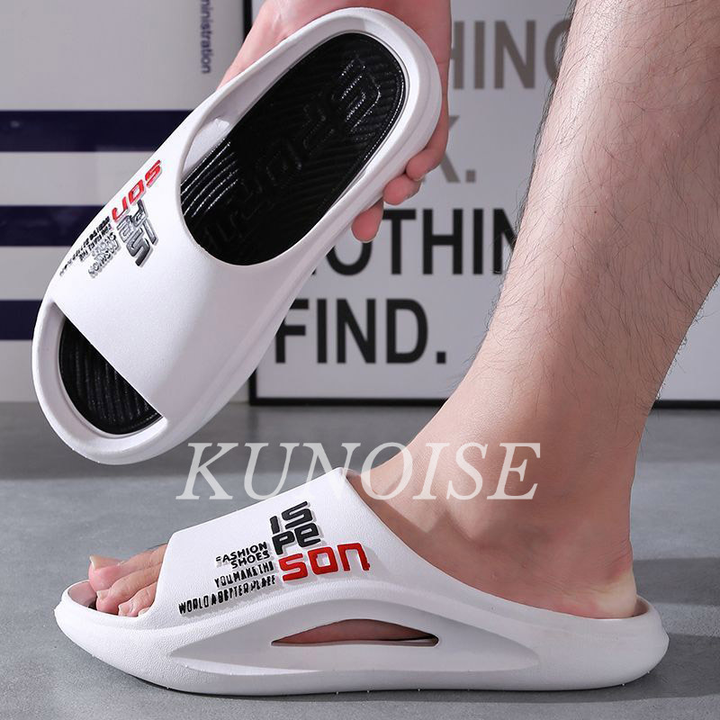 KUNOISE Slippers men's soft bottom home couple cool slippers women's ราคา 105 บาท*ส่งฟรี