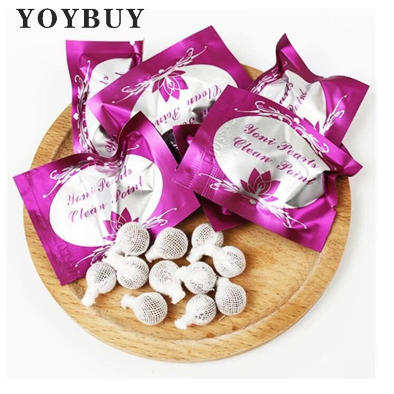 10pcs sạch điểm Băng vệ sinh âm đạo Detox ngọc trai vệ sinh sản phẩm tăm bông băng vệ sinh Yoni ngọc trai âm đạo Băng vệ sinh Trung Quốc thảo dược