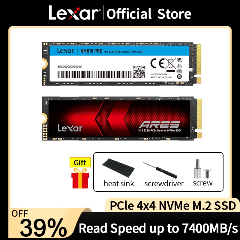 Lexar SSD NVMe M2 1TB 2TB 512GB M.2 2280 PCIe 4.0x4 nội bộ ổ đĩa trạng thái rắn 4TB ổ cứng cho máy tính xách tay Máy tính để bàn/máy tính xách tay/ps5