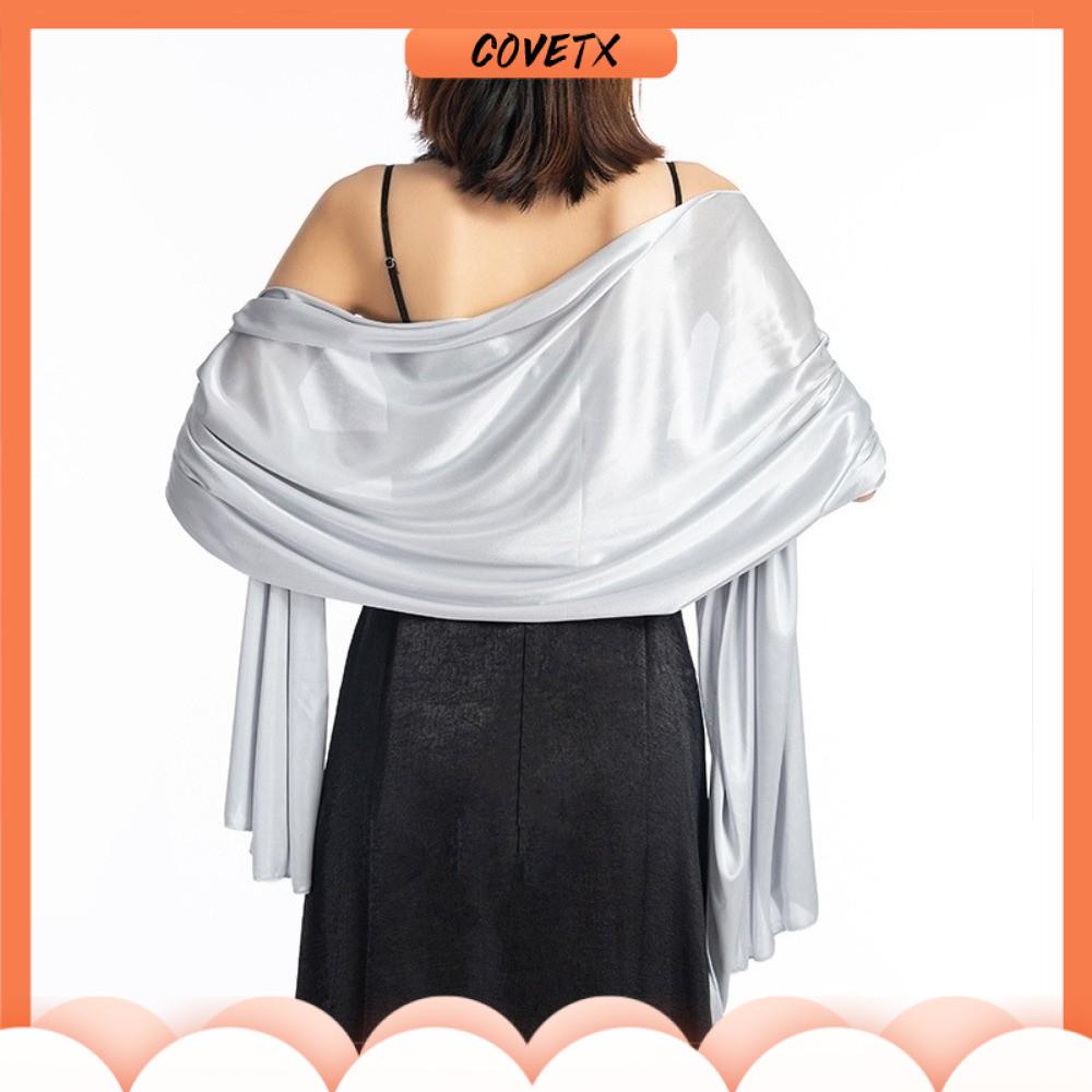 COVETX Mềm mại Khăn choàng nữ Bánh cuốn Áo choàng dự tiệc Phụ kiện thời trang Khăn trang trí Đám cưới