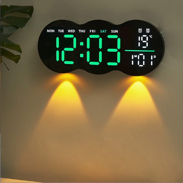 Đồng Hồ Led Treo Tường Để Bàn MiKako YX-2808 Báo Thức – Hiển Thị Thứ Ngày Tháng Decor Trang Trí Phòng KháchVăn Phòng
