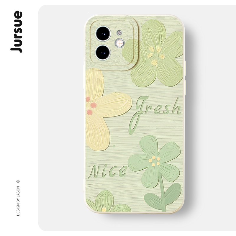 Ốp lưng dễ thương đẹp ngộ nghĩnh mềm viền vuông Cho iPhone 14 13 12 11 Pro Max SE 2024 X XR XS ip 8 