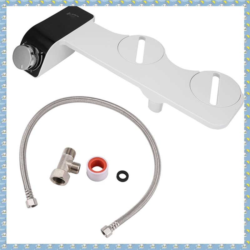 (YASJ) Bidet Toilet Seat Attachment Ultra-Thin Non-Electric Self-Cleaning Dual Nozzles Wash Cold Water