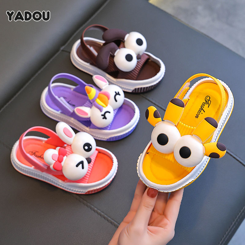 YADOU รองเท้าแตะเด็กฤดูร้อนใหม่น่ารักและไม่ลื่นระบายอากาศเปิดนิ้วเท้านุ่มแต่เพียงผู้เดียวรองเท้าแตะชายหาดสำหรับเด็กหญิงและเด็กชาย รองเท้าแตะ ราคา 107 บาท*ส่งฟรี