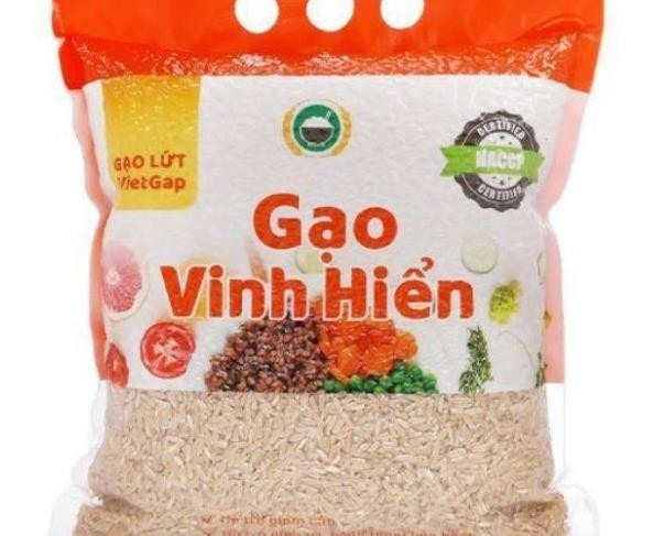 Gạo Lứt VietGAP Vinh Hiển túi 2kg - CÓ HOẢ TỐC, DATE MỚI